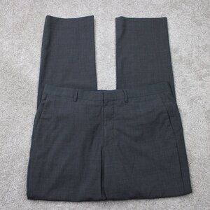 Bonobos Pants Mens 38 Gray Marzotto Wool Straight  Flat Front Stretch 35" inseam